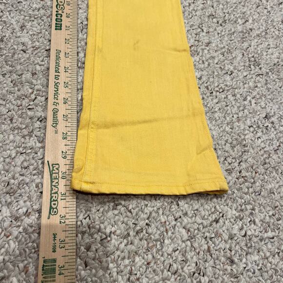 Mother The Runaway Pop Yellow Flare Jeans Sz 28 Casual Denim - Picture 9 of 11